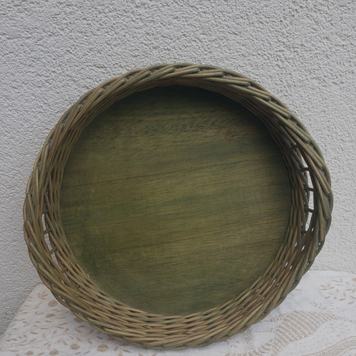 Shabby tablett rund schale - tablett,